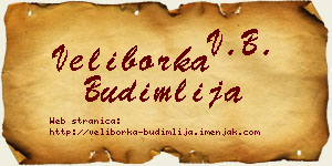 Veliborka Budimlija vizit kartica